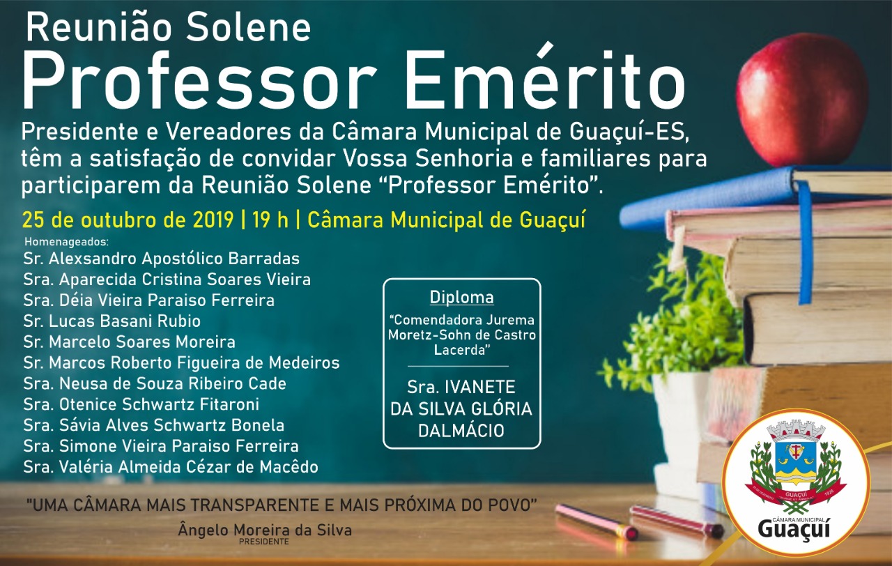 CONVITE: REUNIÃO SOLENE PROFESSOR EMÉRITO