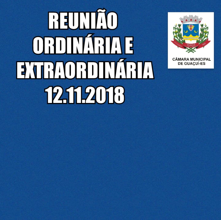 REUNIÃO ORDINÁRIA E EXTRAORDINÁRIA 