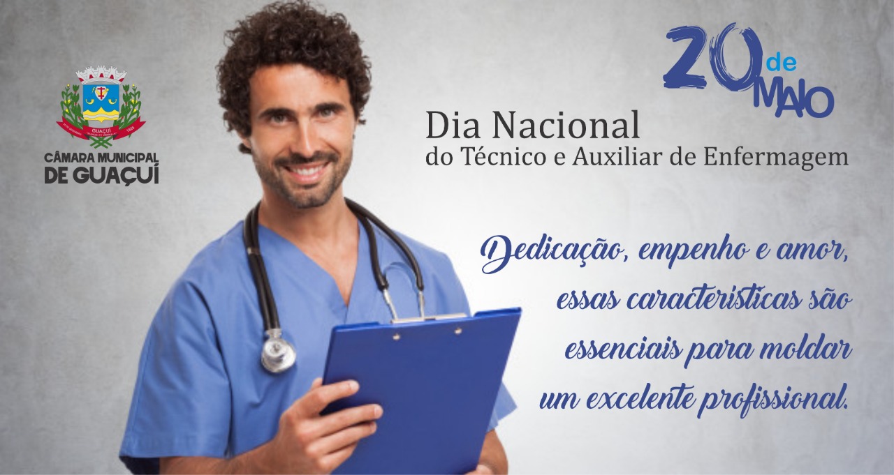 20 DE MAIO - DIA NACIONAL DO TÉCNICO E AUXILIAR DE ENFERMAGEM