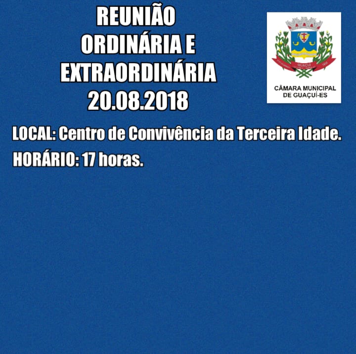 REUNIÃO ORDINÁRIA E EXTRAORDINÁRIA