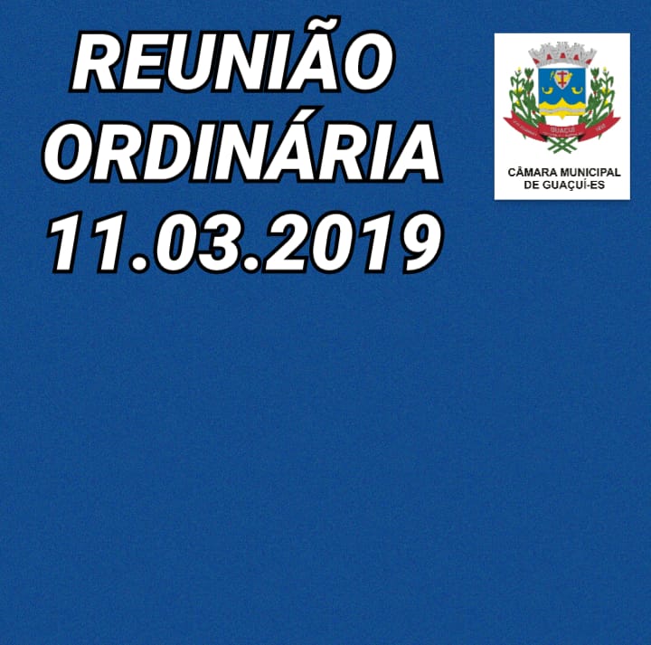 REUNIÃO ORDINÁRIA