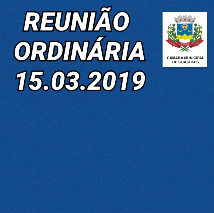 REUNIÃO ORDINÁRIA