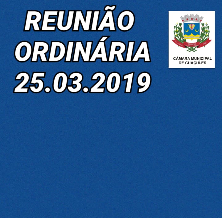 REUNIÃO ORDINÁRIA