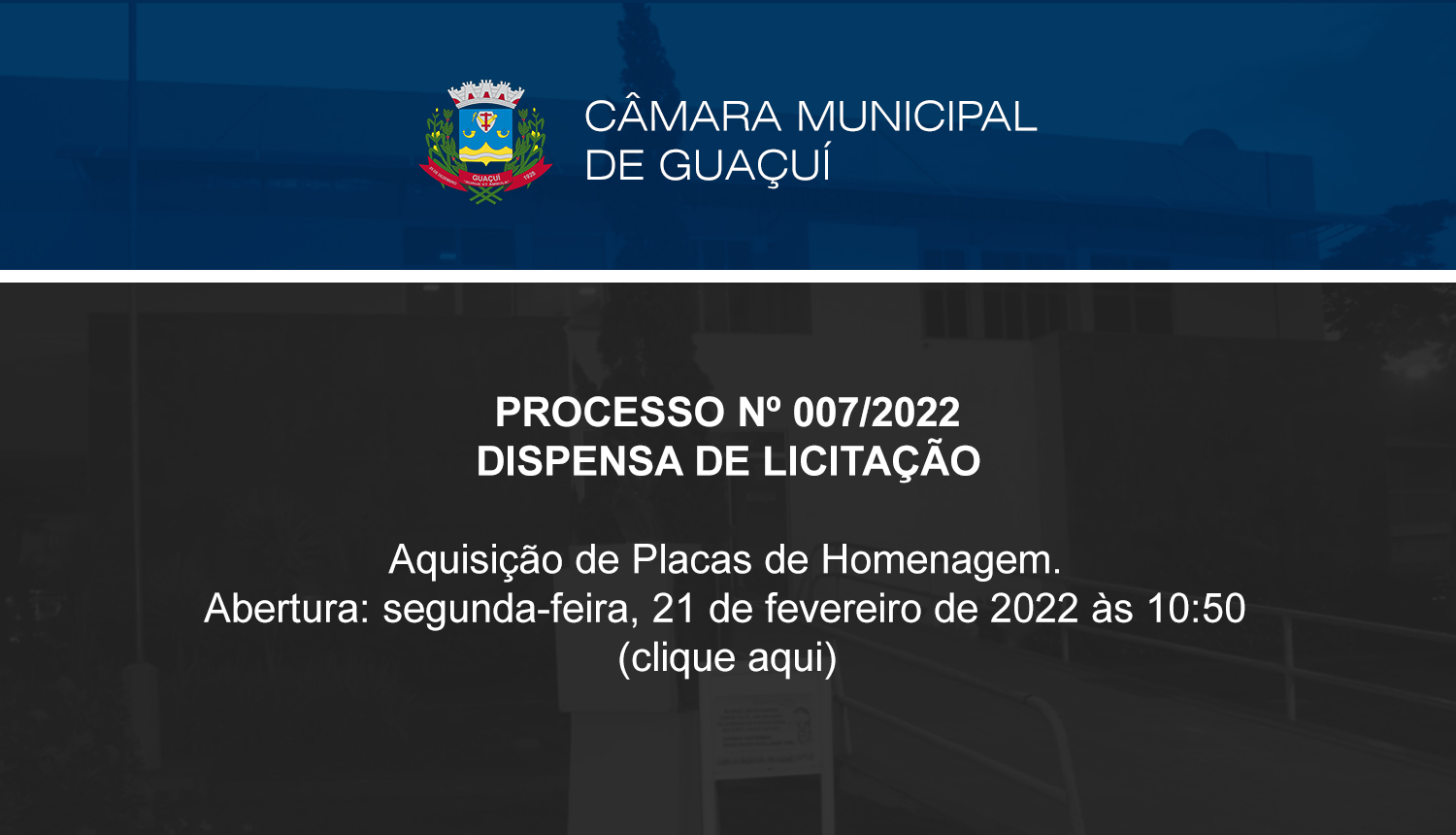 DISPENSA DE LICITAÇÃO