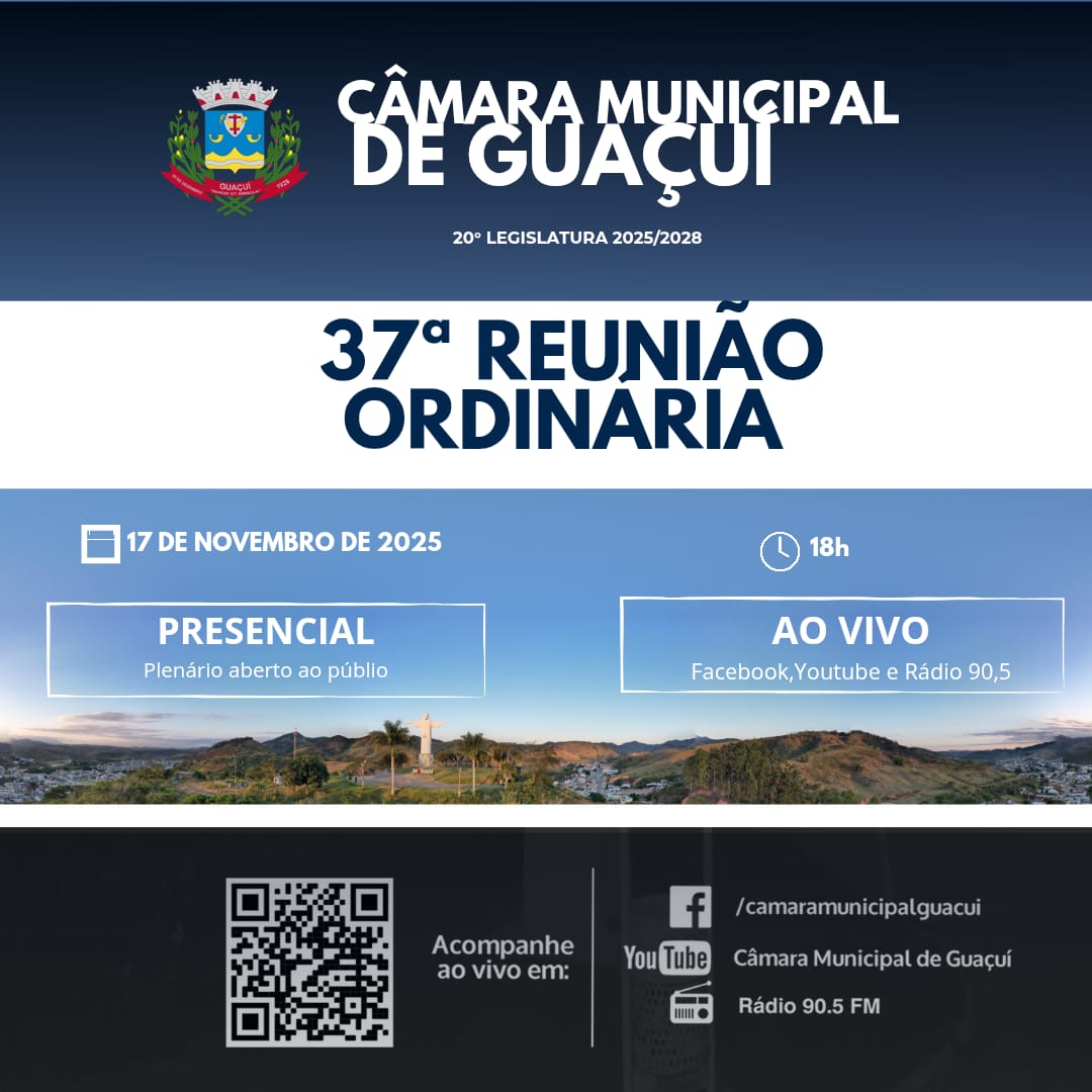 37ª REUNIÃO ORDINÁRIA 2025 20ª LEGISLATURA.