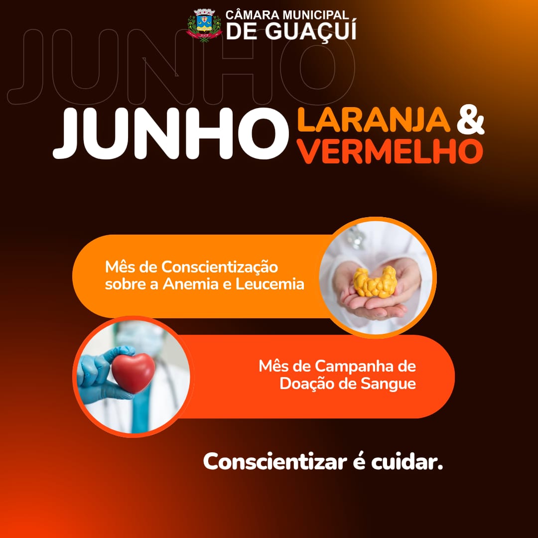 JUNHO LARANJA E VERMELHO CÂMARA MUNICIPAL DE GUAÇUÍ APOIA ESSA CAUSA!