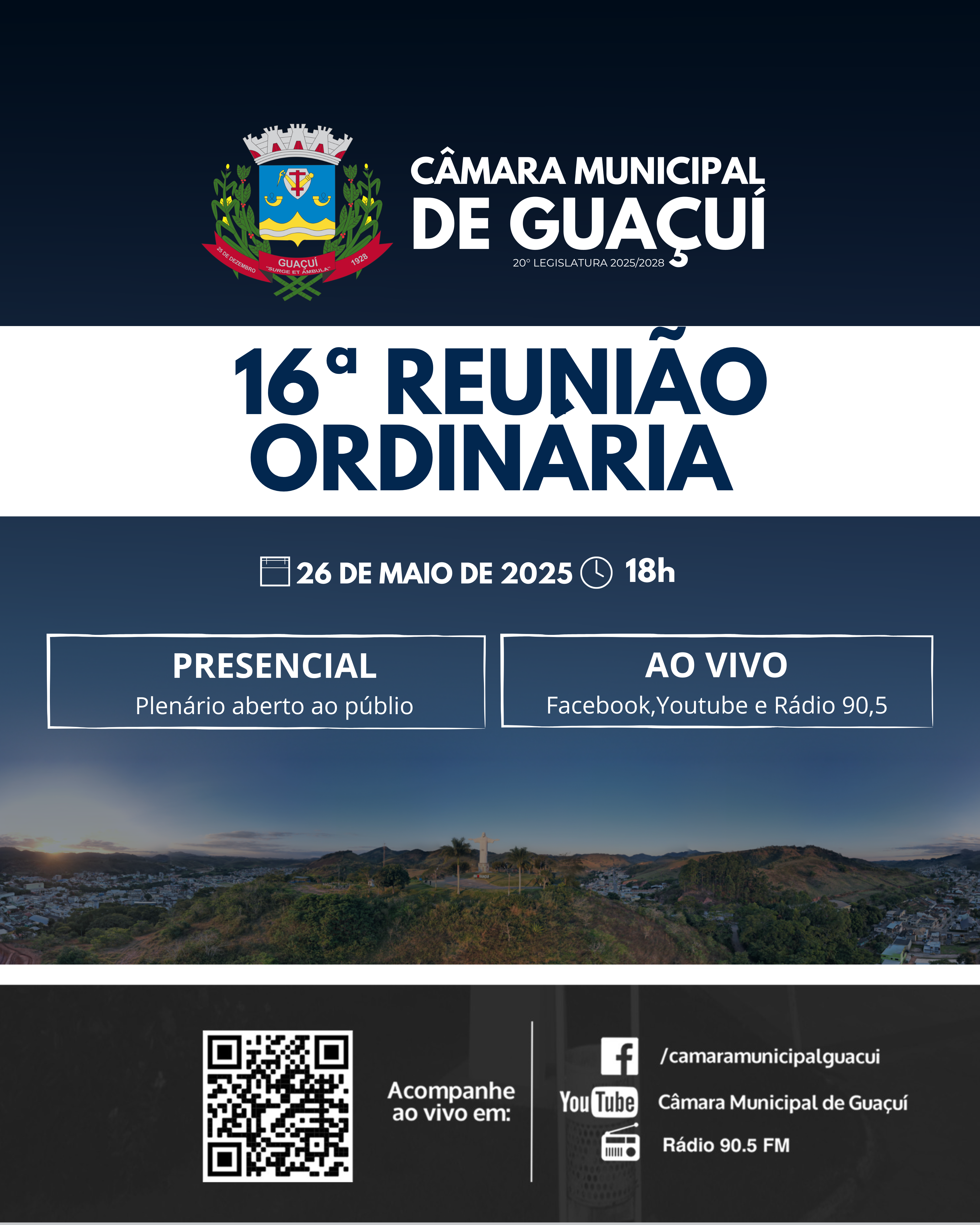 16ª REUNIÃO ORDINÁRIA 2025 20ª LEGISLATURA.