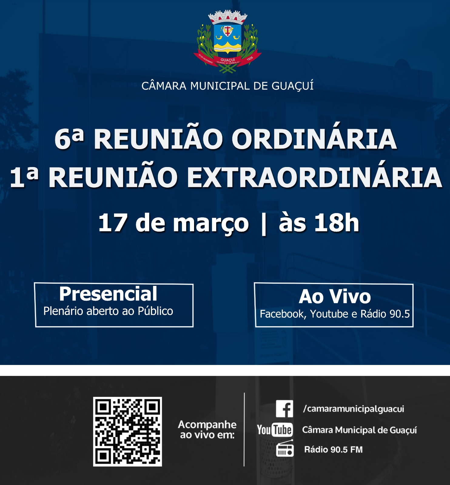 6ª REUNIÃO ORDINÁRIA E 1ª REUNIÃO EXTRAORDINÁRIA.