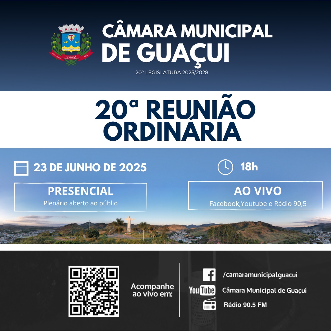 20ª REUNIÃO ORDINÁRIA 2025 20ª LEGISLATURA.