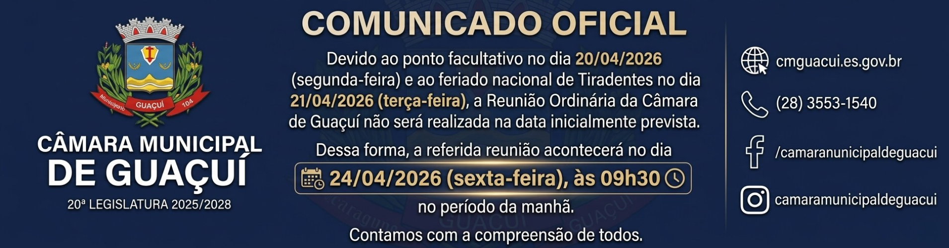 Imagem da notícia: COMUNICADO OFICIAL