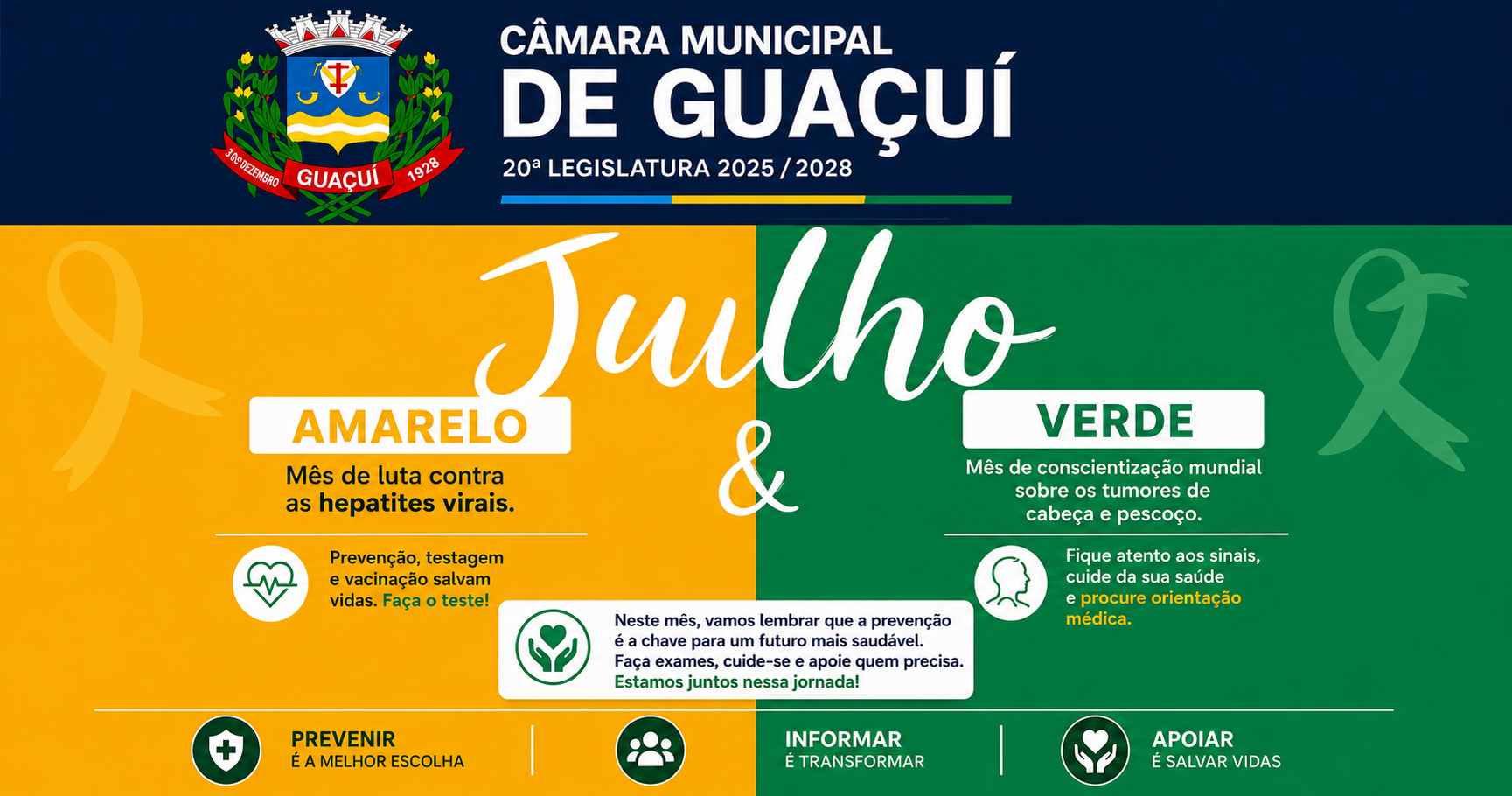 Imagem da notícia: JULHO AMARELO & VERDE