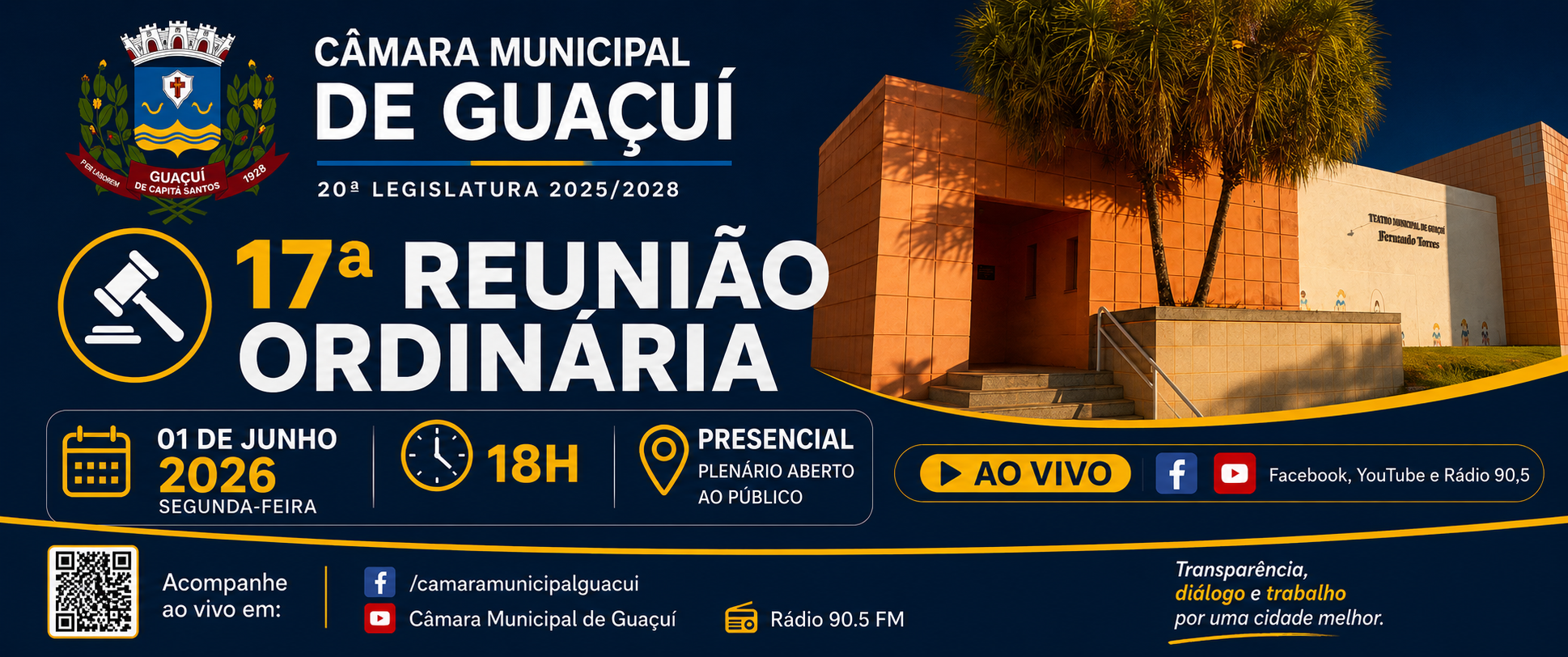 Imagem da notícia: 17ª REUNIÃO ORDINÁRIA 2026 20ª LEGISLATURA.