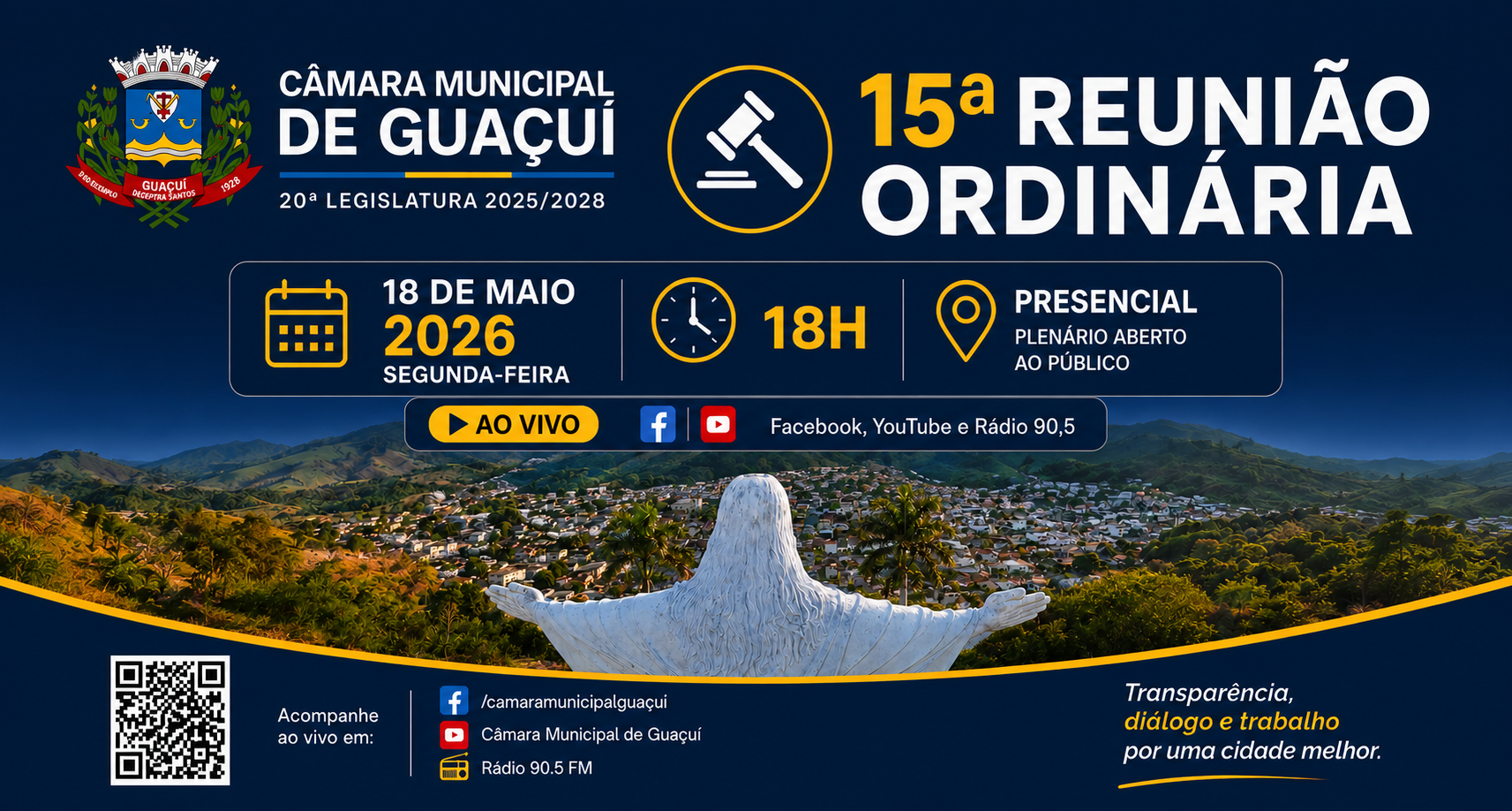 Imagem da notícia: 15ª REUNIÃO ORDINÁRIA 2026 20ª LEGISLATURA.