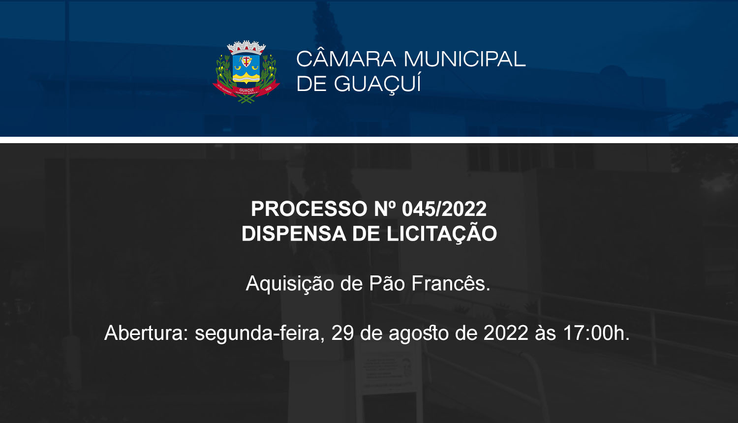 DISPENSA DE LICITAÇÃO.