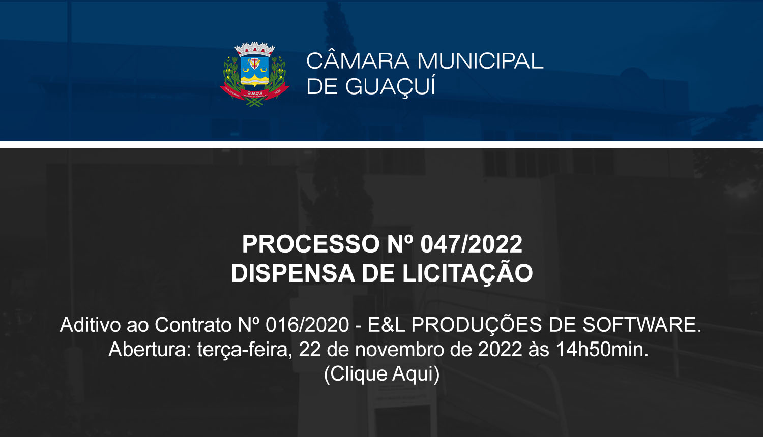 DISPENSA DE LICITAÇÃO.