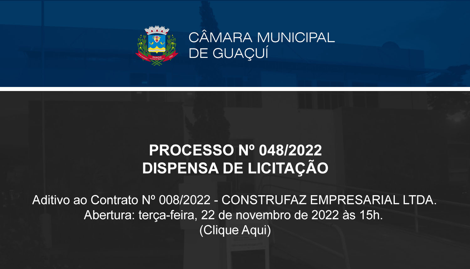 DISPENSA DE LICITAÇÃO.