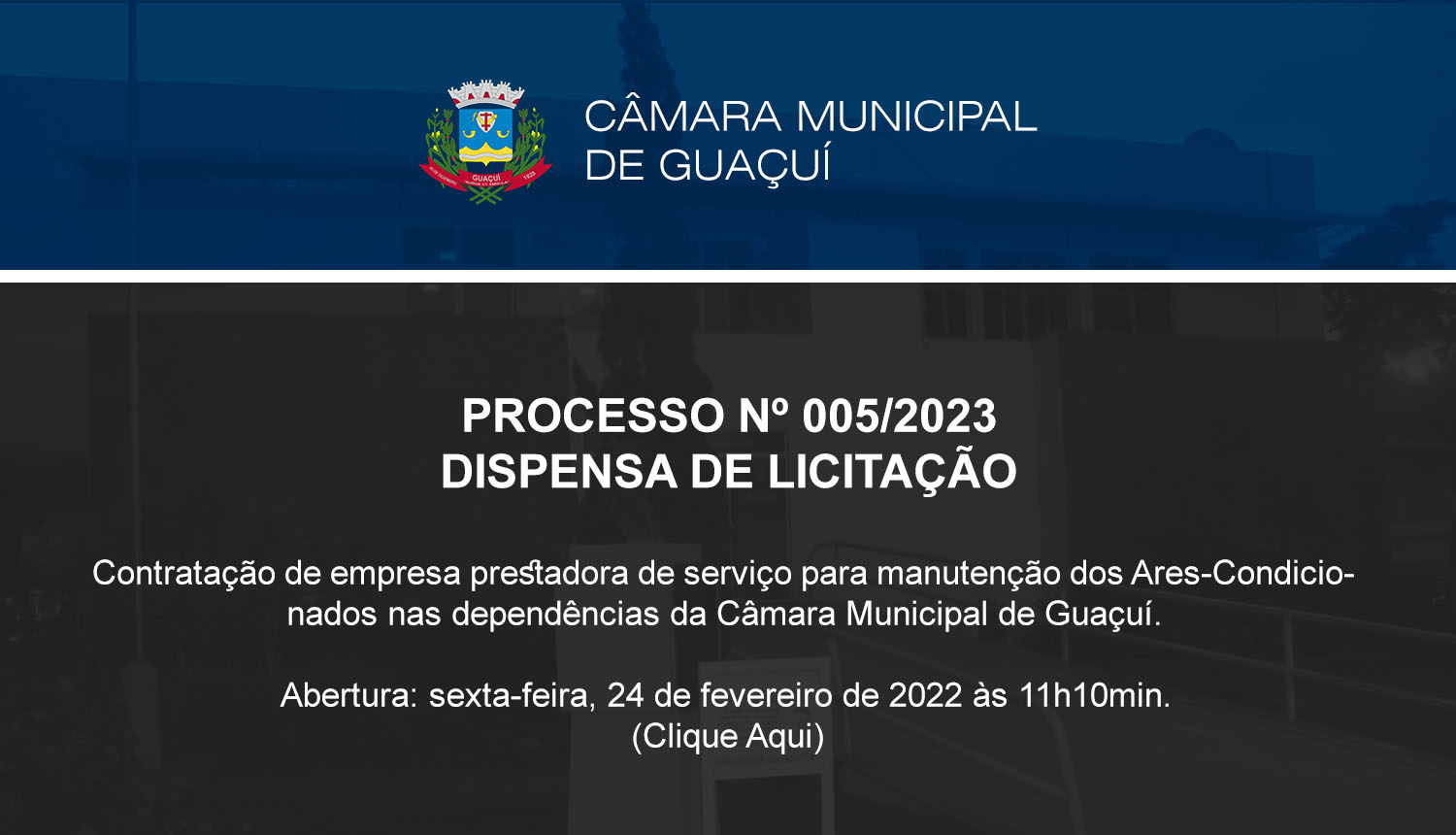 DISPENSA DE LICITAÇÃO.