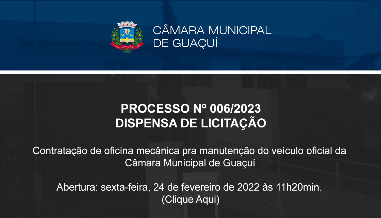 DISPENSA DE LICITAÇÃO.