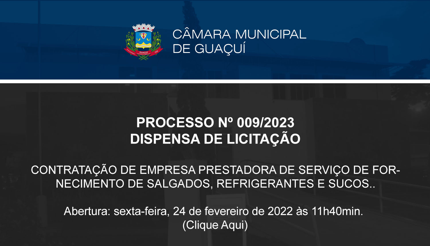 DISPENSA DE LICITAÇÃO.