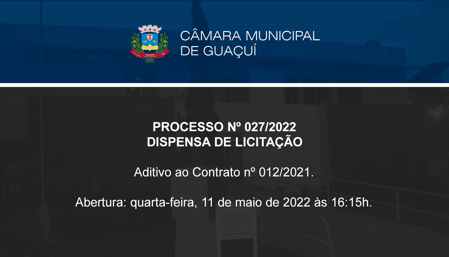 DISPENSA DE LICITAÇÃO.