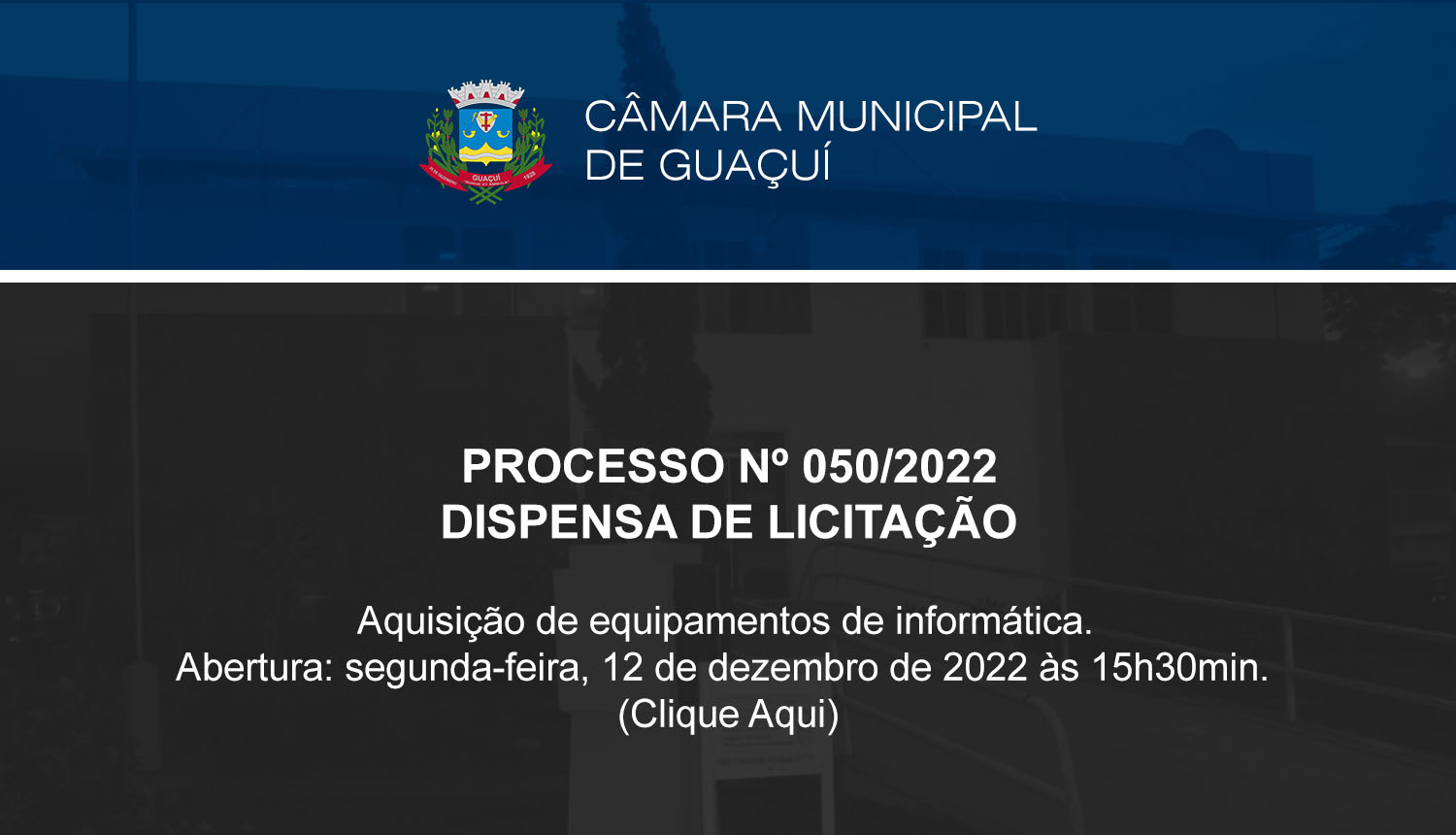 DISPENSA DE LICITAÇÃO.