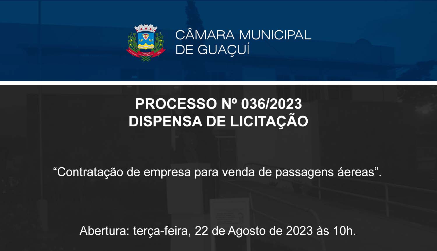 DISPENSA DE LICITAÇÃO.