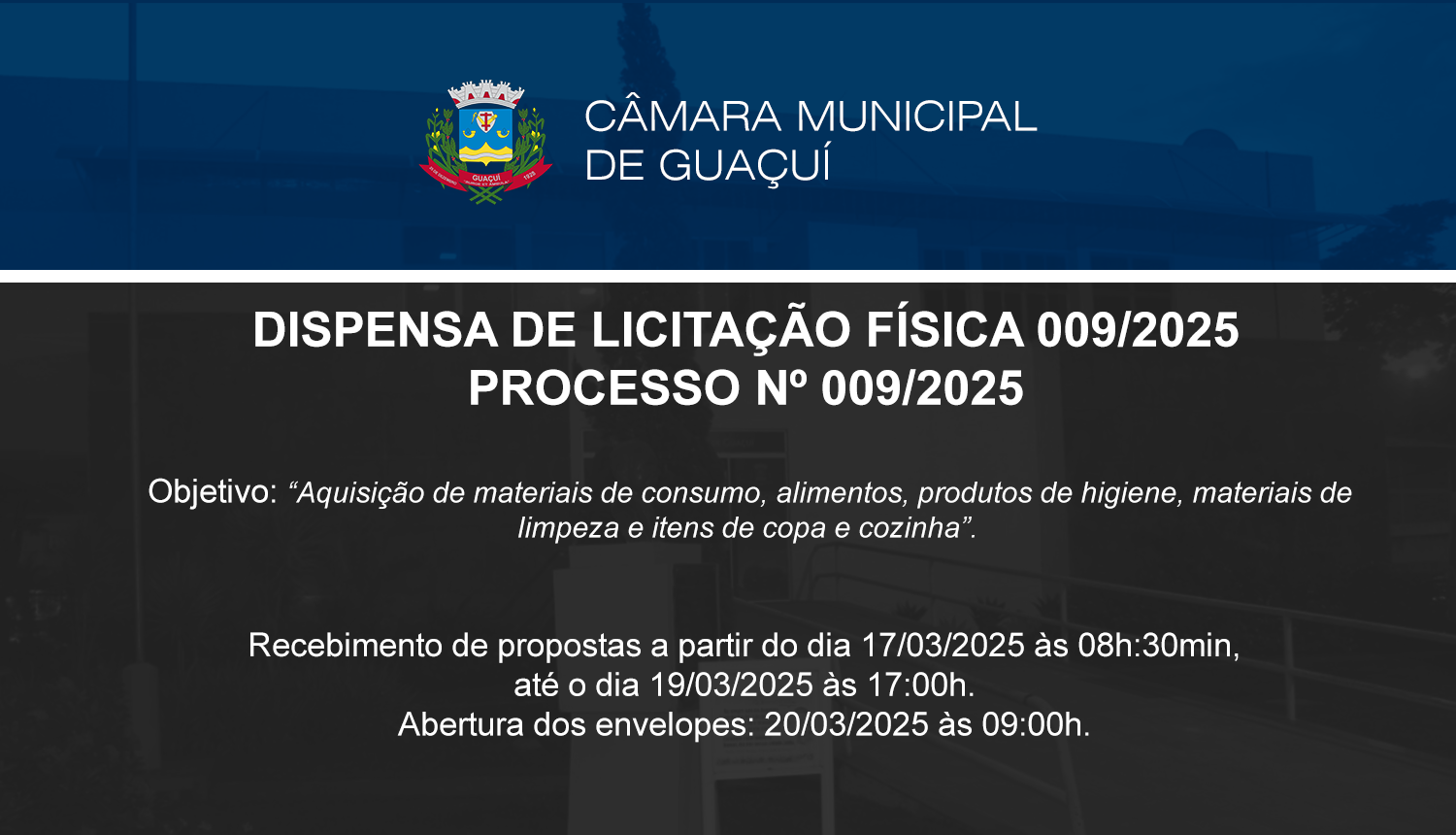 DISPENSA DE LICITAÇÃO Nº 014/2025.