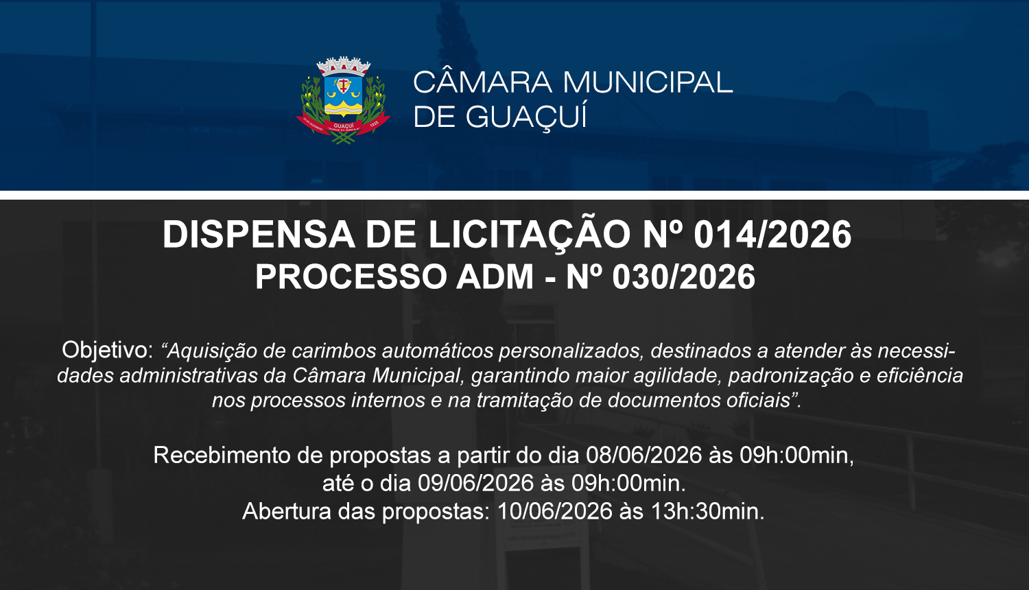 DISPENSA DE LICITAÇÃO Nº 014/2026