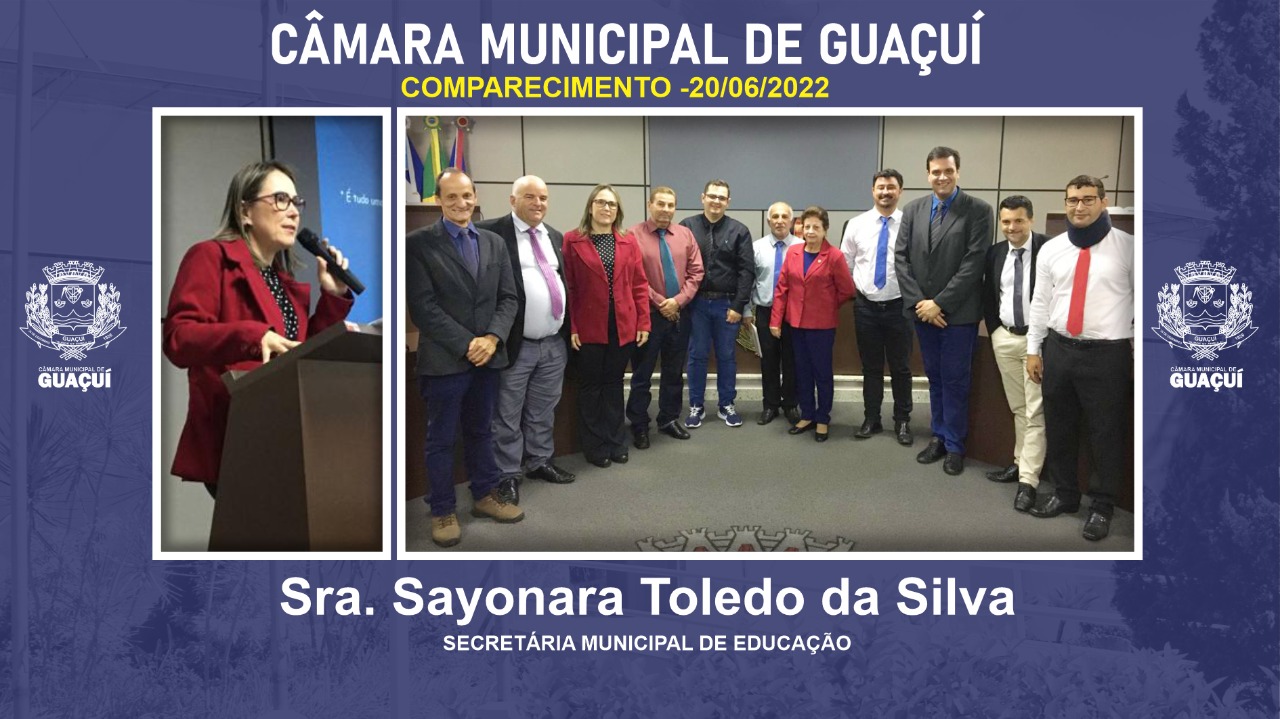 SECRETÁRIA MUNICIPAL DE EDUCAÇÃO É CONVOCADA A COMPARECER À CÂMARA PARA PRESTAR ESCLARECIMENTOS.