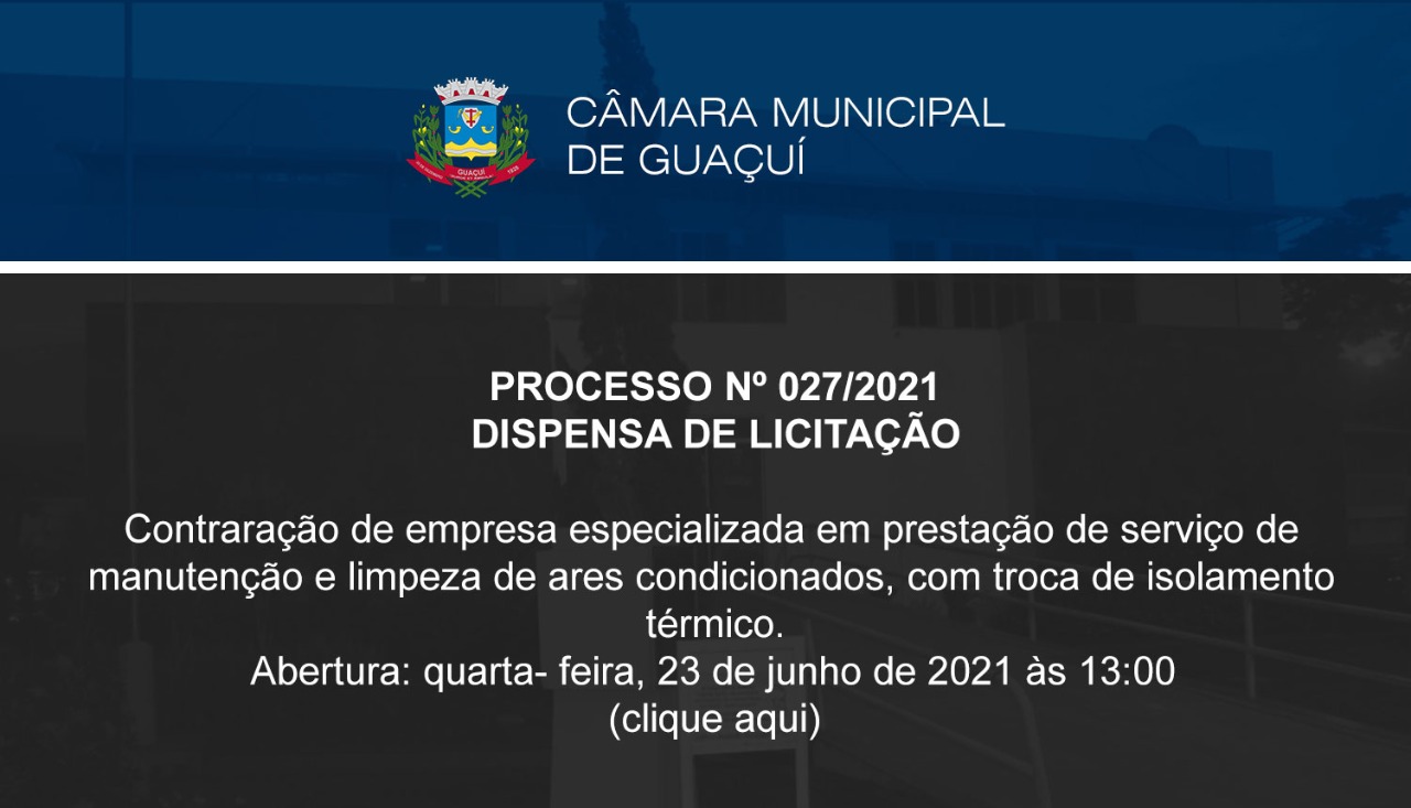 DISPENSA DE LICITAÇÃO